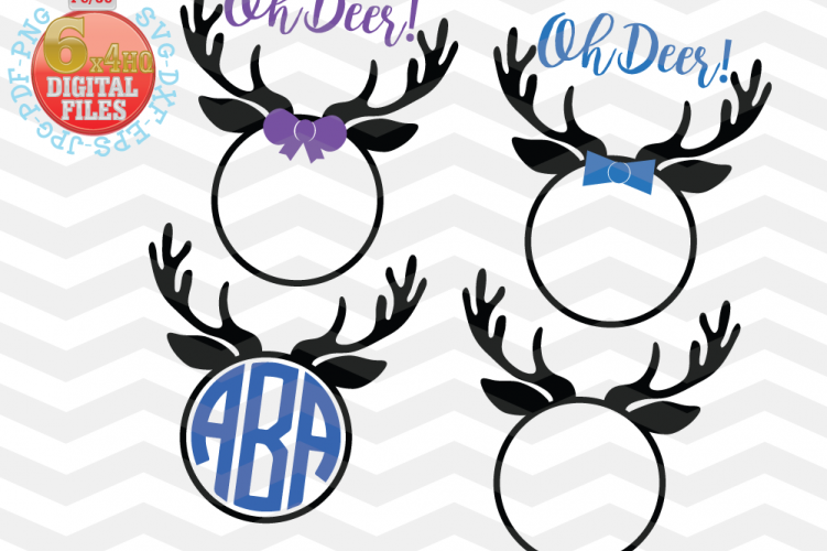 Download Reindeer Monogram Svg - Reindeer Cut Files, Christmas bundle (47165) | SVGs | Design Bundles