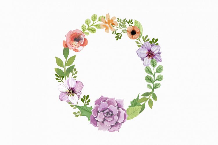 hand painting flowers wreath