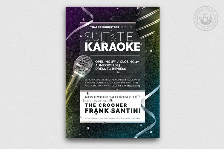 Classy Karaoke Flyer Template 