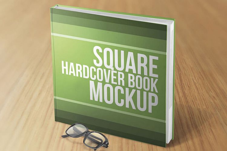 Square Hardcover Book Mockups