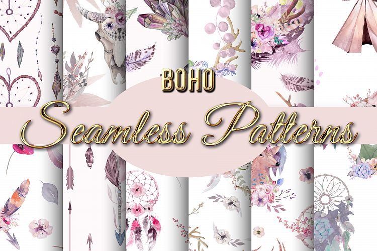 Boho Seamless Backgrounds