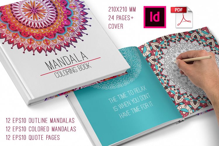 Mandala coloring book for adults.