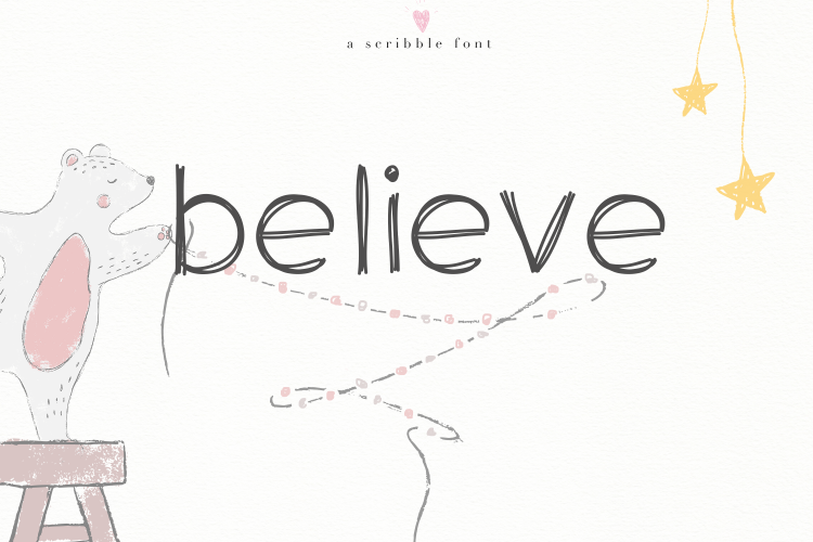 Believe - A Handwritten Scribble Font example image 1