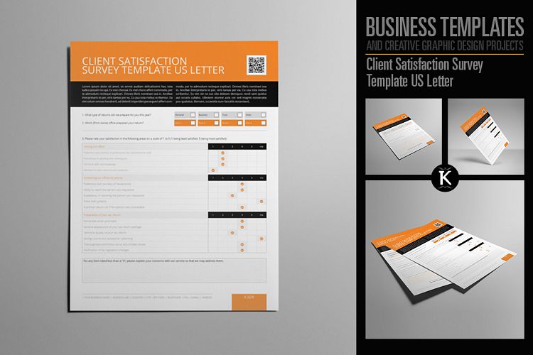 Client Satisfaction Survey Template US Letter