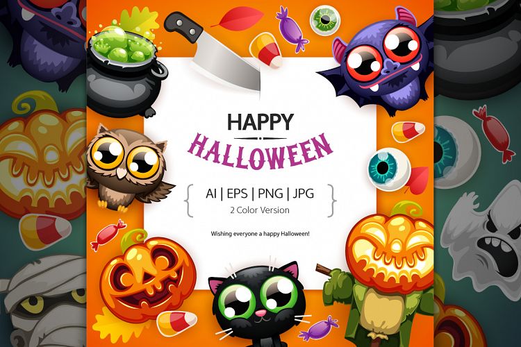Happy Halloween BG with Copy Space