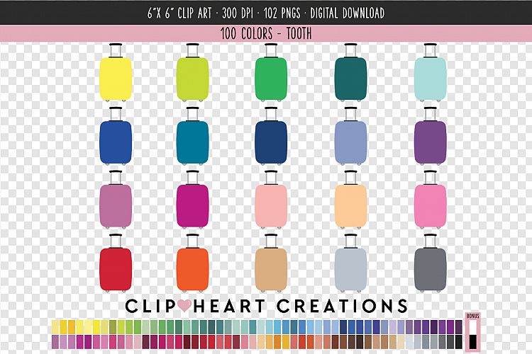 Travel case Clip Art - 100 Clip Art Graphics