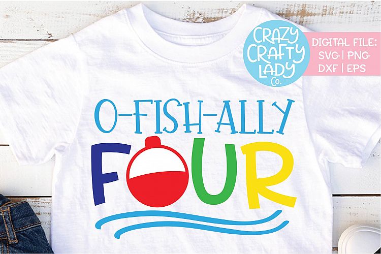 Download O-fish-ally Four 4th Birthday SVG DXF EPS PNG Cut File (517814) | SVGs | Design Bundles