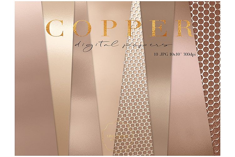 Copper Paper - Metallic Texture Backrounds