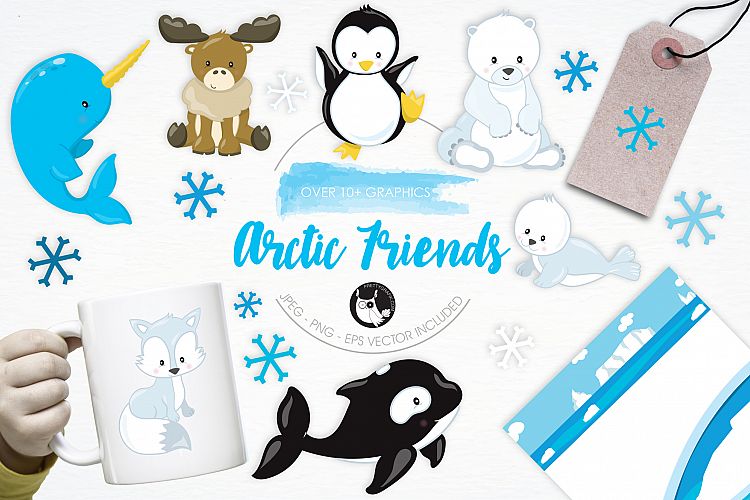 Artic Friends graphics and illustrations