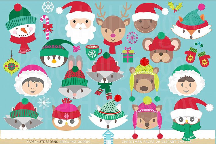 Christmas Faces Clipart