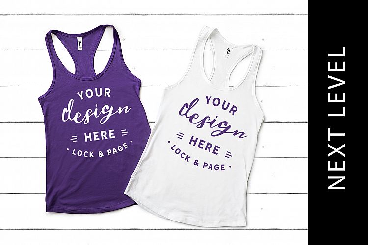 Purple Rush Next Level 1533 Racerback Mockup Tank Top Vest