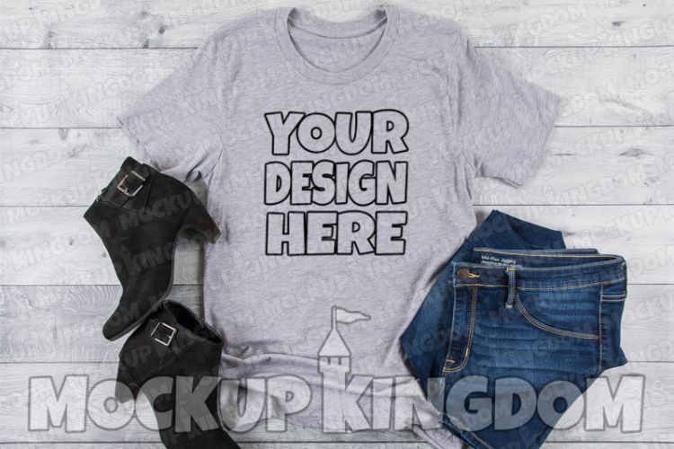 Unisex Crew Neck Shirt Mockup, Bella Canvas Mockup
