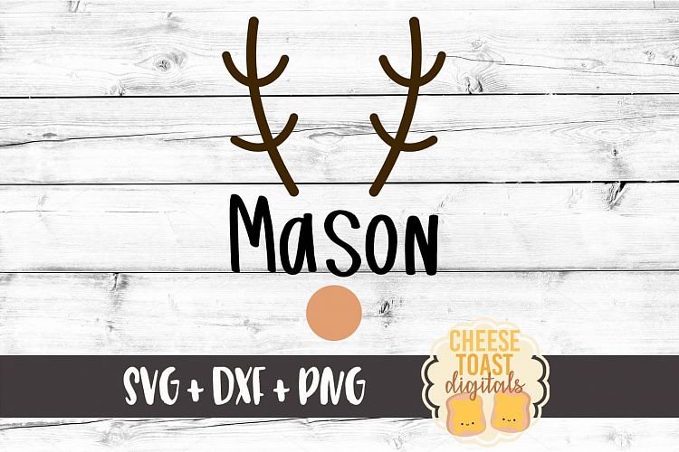 Personalized Boy Reindeer - Christmas SVG File