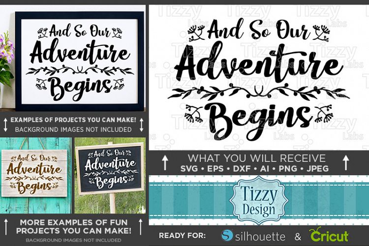 And So Our Adventure Begins SVG Wedding Sign - 5512