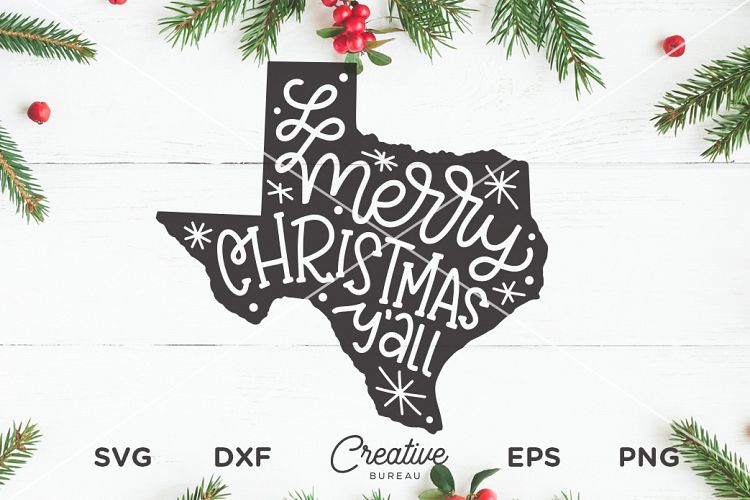 Download Texas Christmas SVG, Merry Christmas Y'All Svg