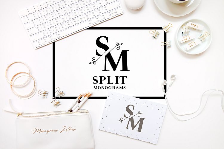 KIT WITH SPLIT ELEGANT MONOGRAMS LETTERS