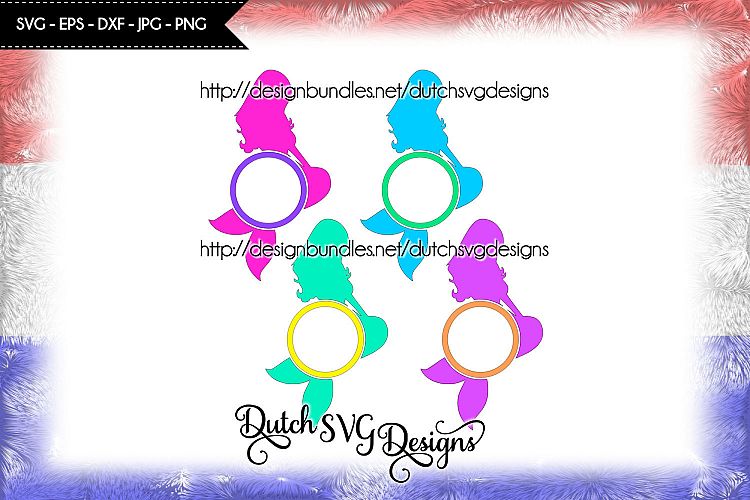 Mermaid monogram cut file, mermaid monogram svg