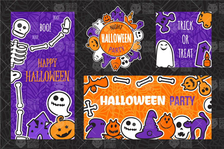 Halloween Party Banners Set