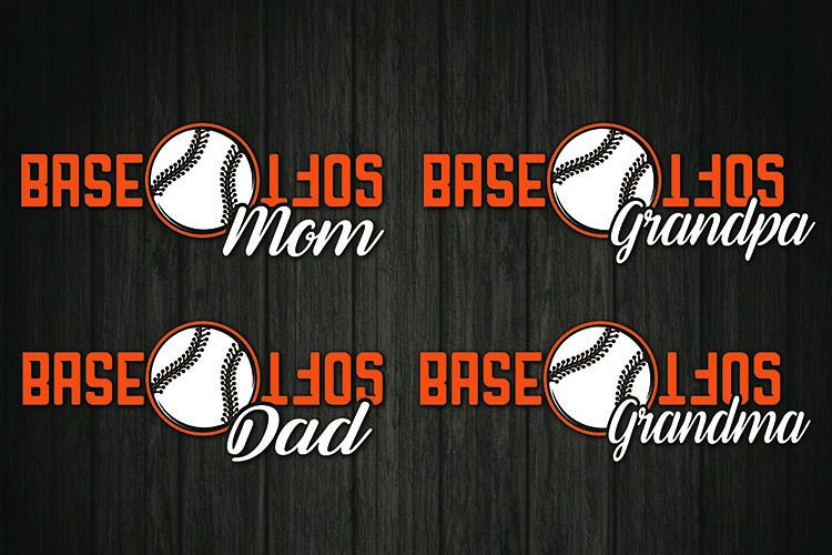 Softball - Baseball Mom, Dad, Sister, Brother SVG - Cut Files - Vinyl Cutters, Screen Printing, Silhouette, Die Cut Machines, & More