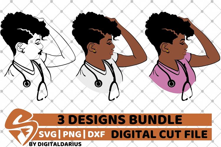 Download 3x Sexy Doctor Bundle svg, Healthcare, Black Woman, Medical