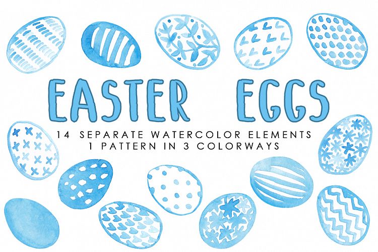 EASTER EGGS - Watercolor Pack