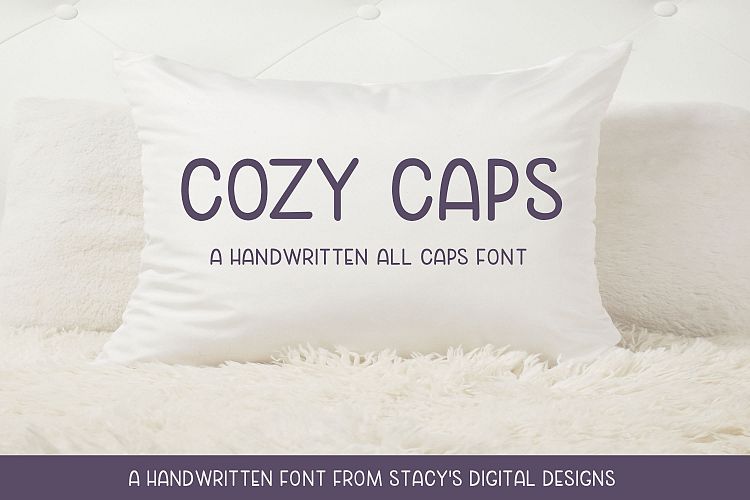 Cozy Caps - A handwritten all caps font