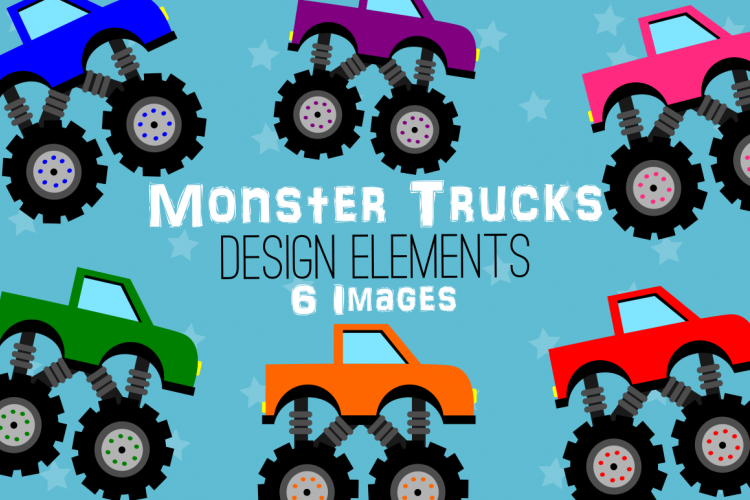 Monster Trucks Graphics, Illustrations, Clipart