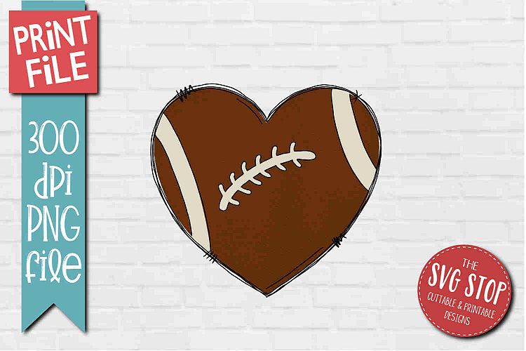 Download Free Sublimation Download Football Doodle Heart Sublimation Design Png Free Design Resources