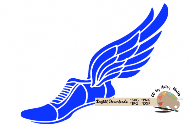 Download Track shoe svg CUT file - Track and Field - winged shoe ...