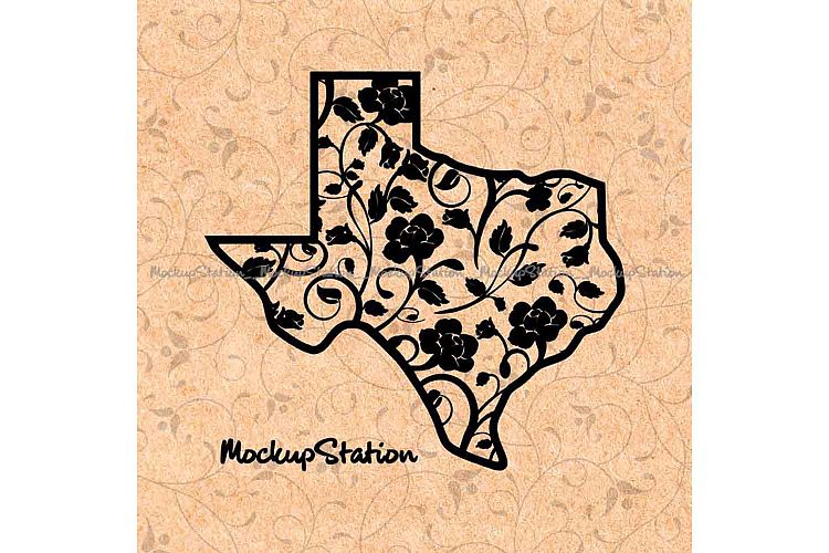 Texas State Floral Pattern Mandala Zentangle Boho Decor svg