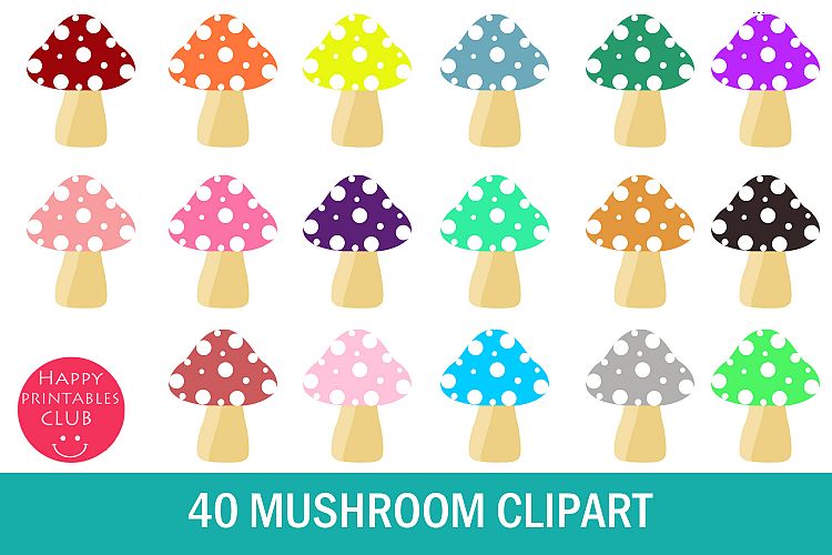 40 Mushroom Clipart-Cute Mushroom Clipart- Mushroom PNG
