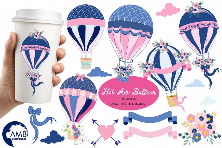 Hot Air Balloons clipart, graphics and illustrations AMB-1394