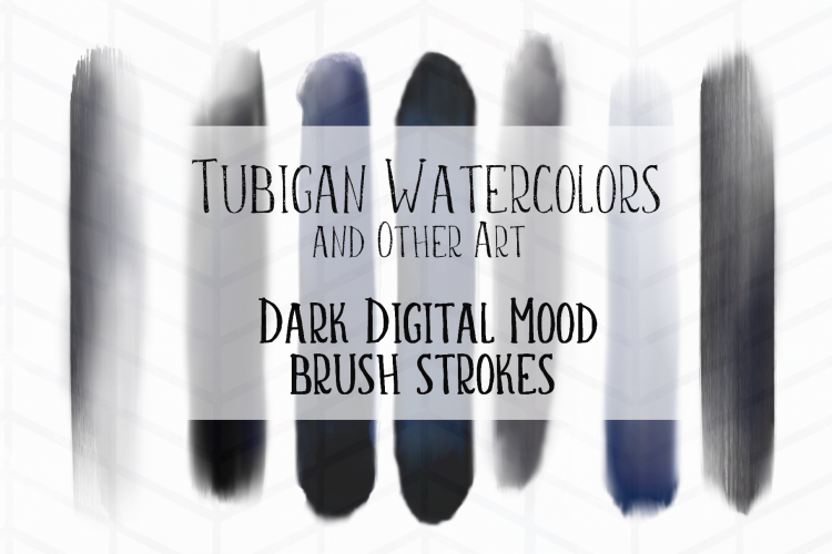 Dark Digital Mood Brush Strokes
