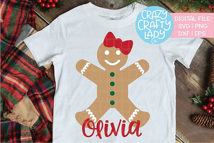Gingerbread Girl SVG DXF EPS PNG Cut File