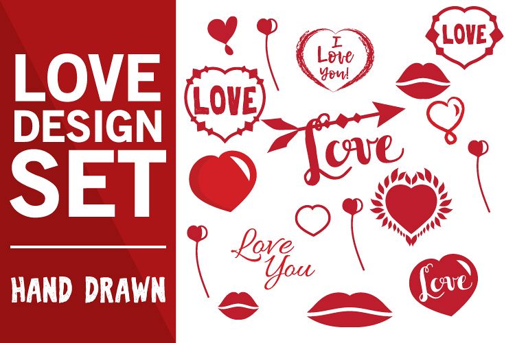 Simple Hearts and Love Vector SET