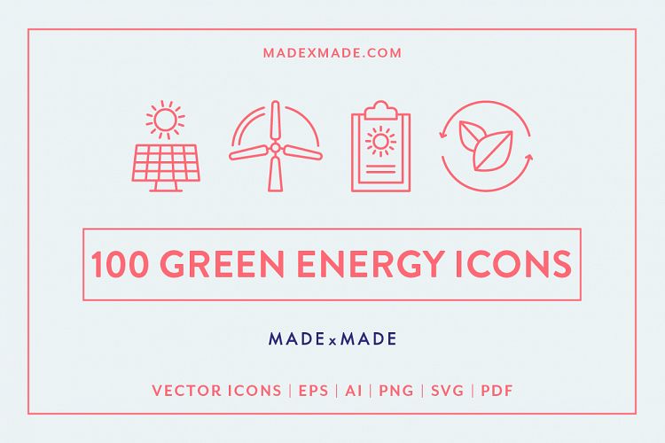 Line Icons - Green Energy