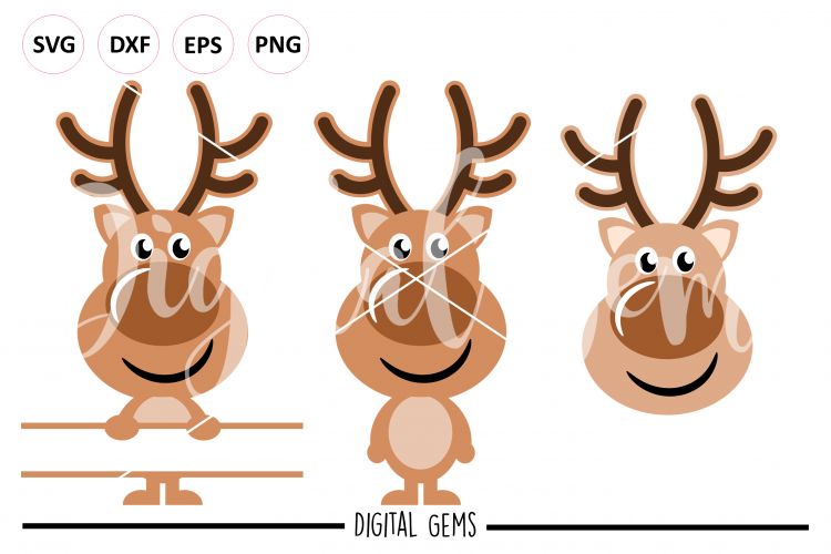 Reindeer SVG / PNG / EPS / DXF files