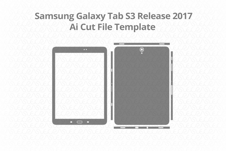 Samsung Galaxy Tab S3 Vinyl Skin Vector Cut File Template 20