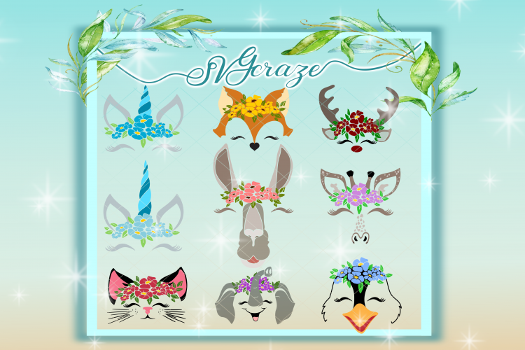 Animal SVG, SVG Bundle, Unicorn SVG, Fox SVG, Giraffe SVG
