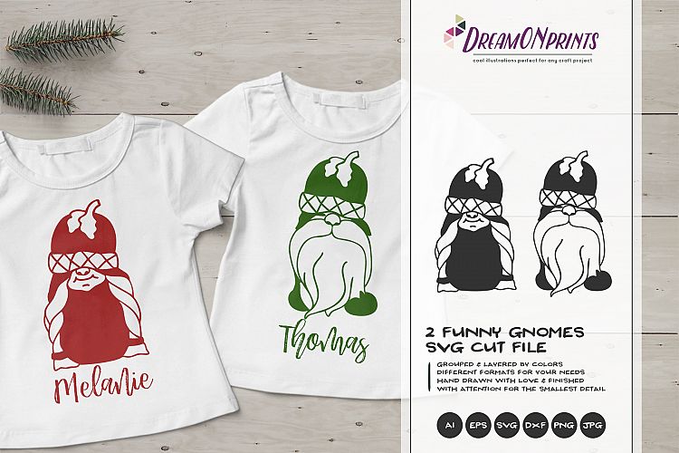 Download Cute Christmas Gnomes SVG Cut File