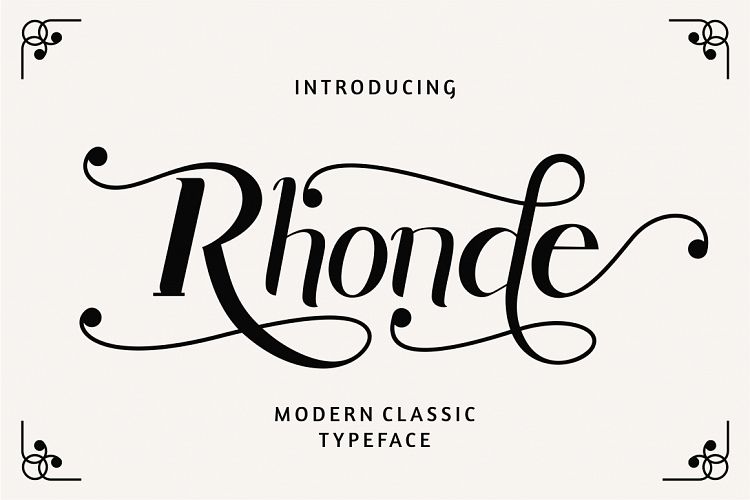 Rhonde - Modern Classic Font