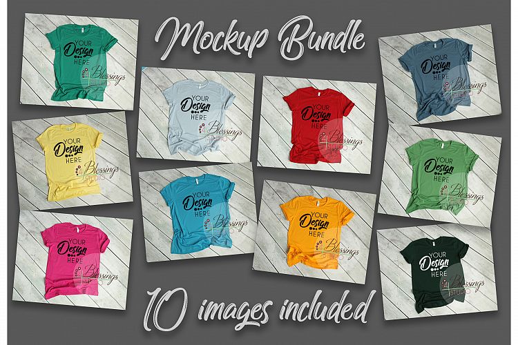 Bella Canvas Mockup Bundle T Shirt Mockup Bundle 10 images