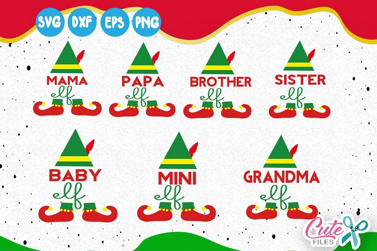 Download Family elf, mama elf svg, baby elf, mini elf, sister elf ...