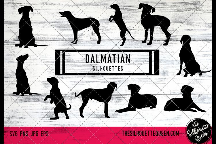 Dalmatian Dog svg files cricut, silhouette clip art, Vector