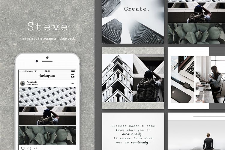 Steve|Instagram + stories templates