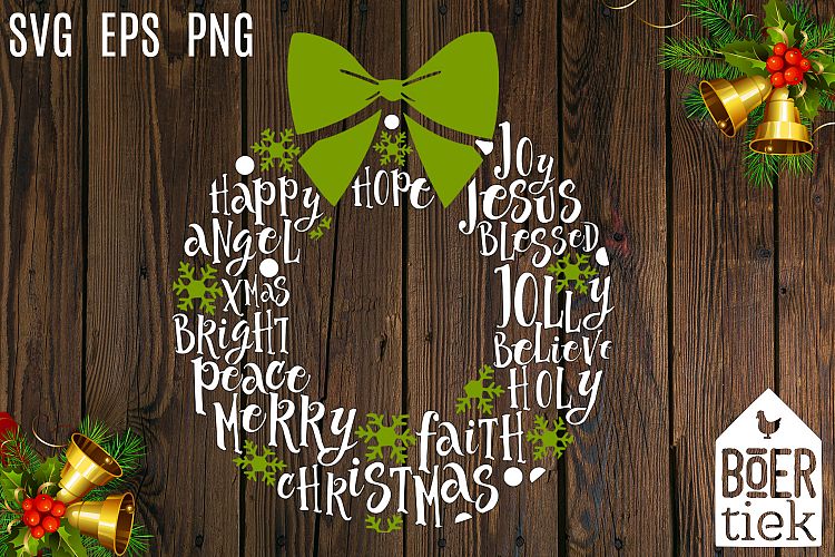 Christmas wreath, home decoration, door hanger, snowflakes