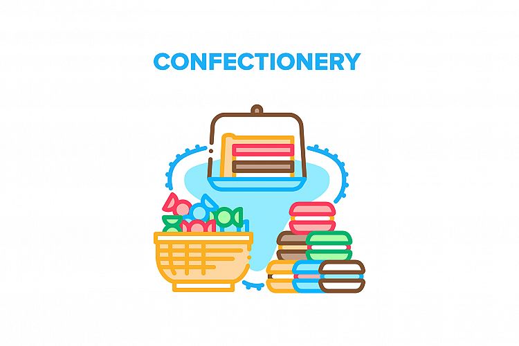 Confectionery Vector Concept Color Illustration example image 1