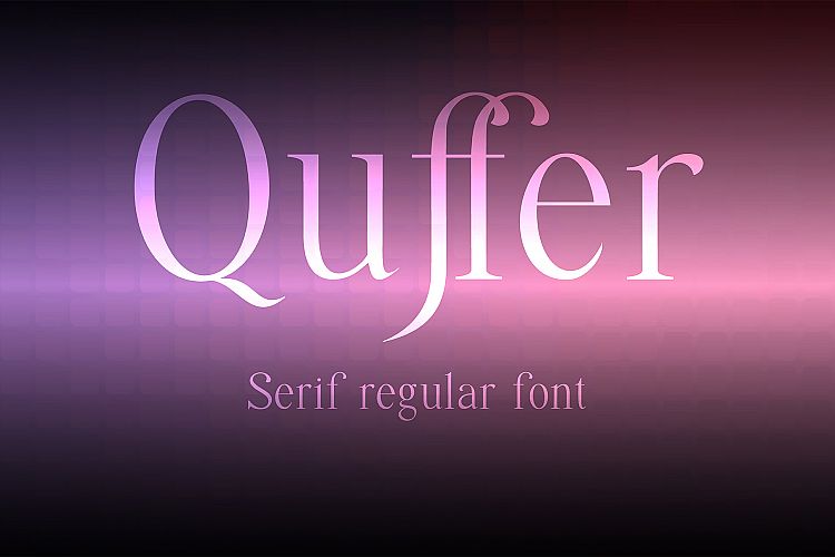 Quffer, serif regular font example image 1