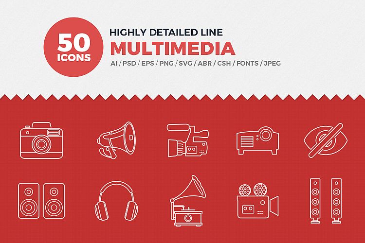 JI-Line Multimedia Icons Set