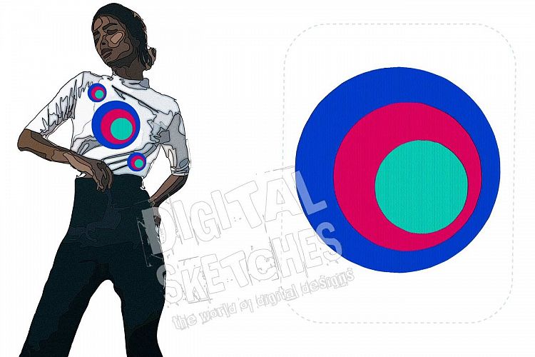 Dot Machine Embroidery Design 4 Sizes